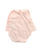 A Pink Long Sleeve Bodysuits from Knot in size 3-6M for girl. (Back View)