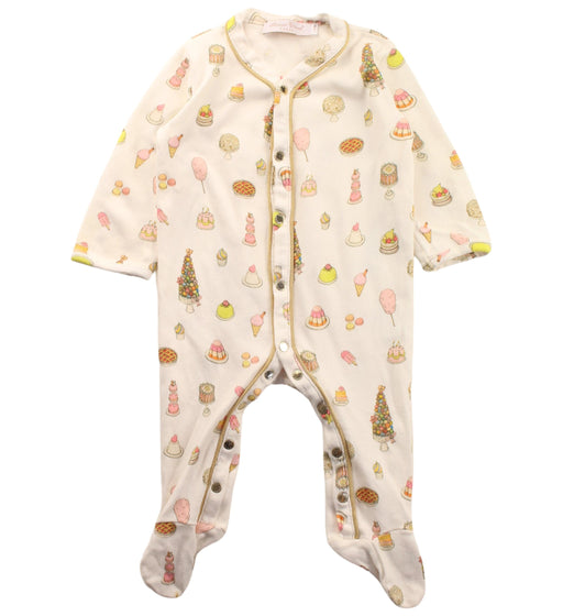 A White Onesies from Atelier Choux in size 3-6M for neutral. (Front View)
