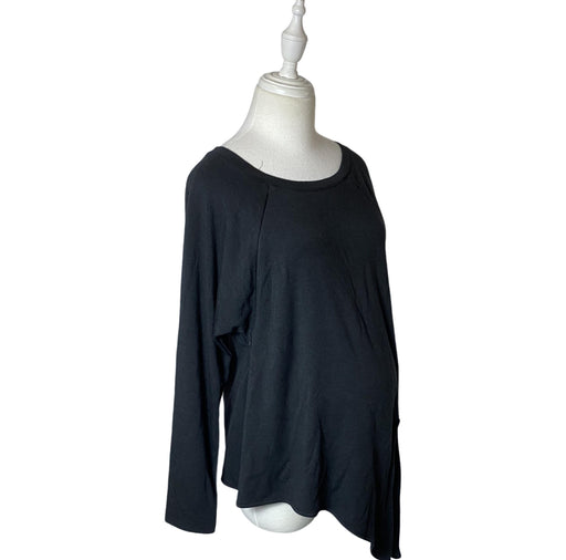 A Black Long Sleeve T Shirts from Mayarya in size S for maternity. (Front View)