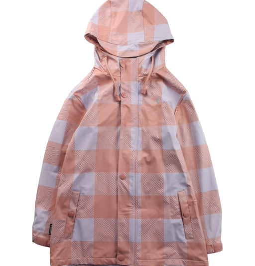 A Peach Rain Jackets from Crywolf in size 7Y for girl. (Front View)