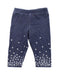 A Blue Leggings from Crewcuts in size 3T for girl. (Front View)