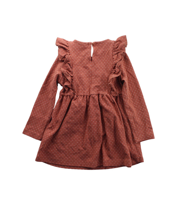 A Brown Long Sleeve Dresses from MarMar in size 3T for girl. (Back View)