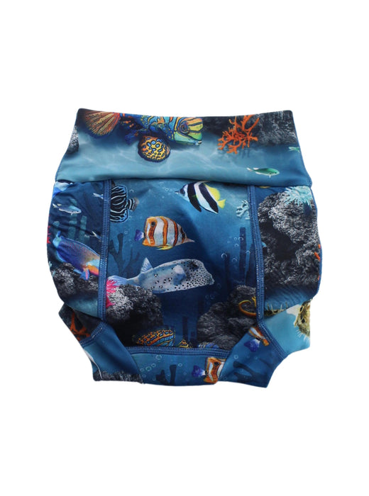 A Blue Swim Diapers from Molo in size 6-12M for boy. (Back View)