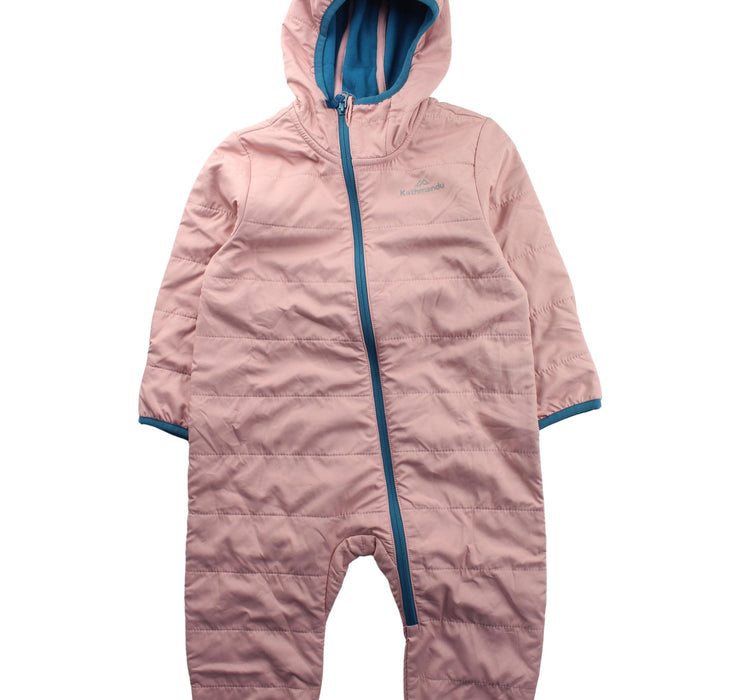 A Pink Long Sleeve Jumpsuits from Kathmandu in size 12-18M for girl. (Front View)