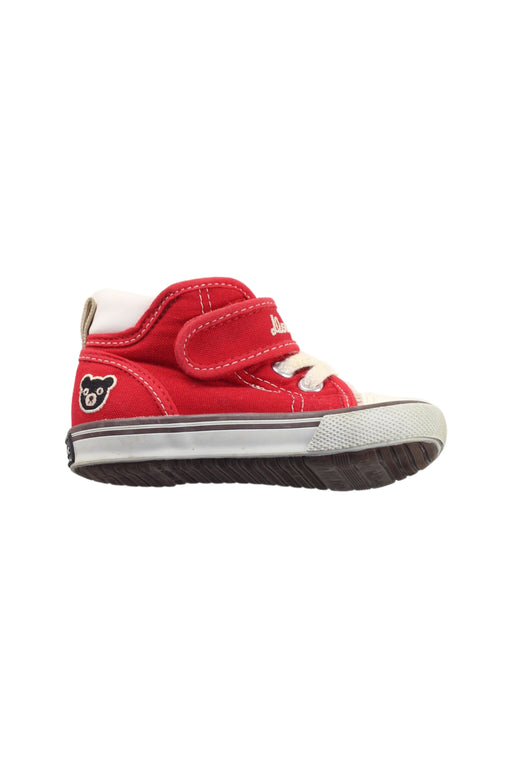 A Red Sneakers from Miki House in size 18-24M for boy. (Front View)