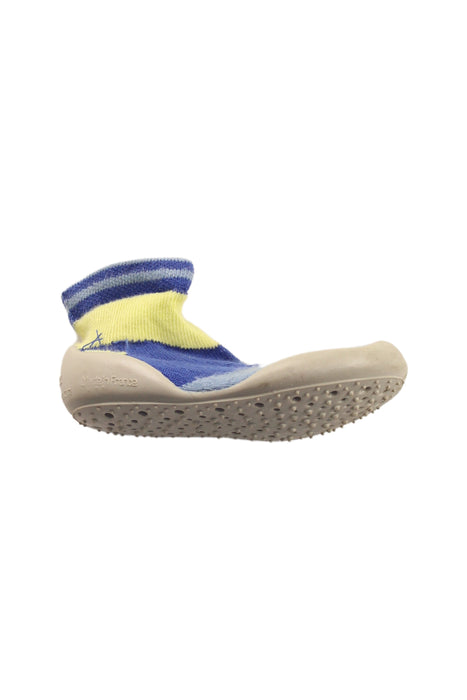 A Blue Booties from Collegien in size 12-18M for boy. (Front View)