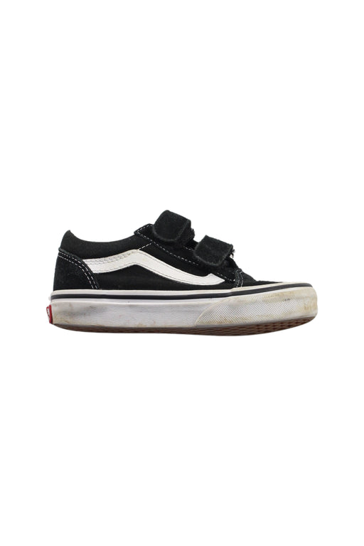 A Black Sneakers from Vans in size 4T for boy. (Front View)