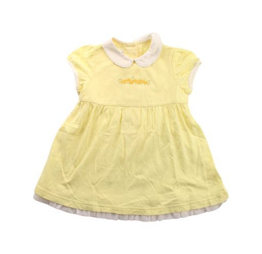A Yellow Short Sleeve Dresses from Familiar in size 12-18M for girl. (Front View)