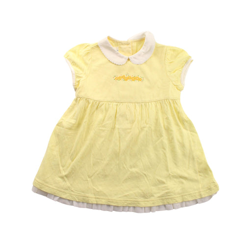 A Yellow Short Sleeve Dresses from Familiar in size 12-18M for girl. (Front View)