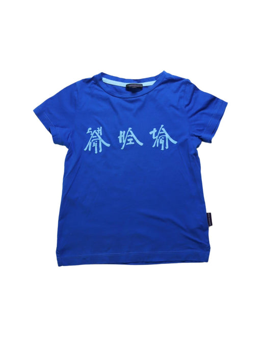 A Blue Short Sleeve T Shirts from Shanghai Tang in size 4T for boy. (Front View)