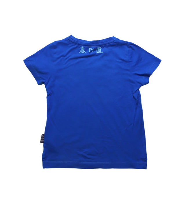 A Blue Short Sleeve T Shirts from Shanghai Tang in size 4T for boy. (Back View)