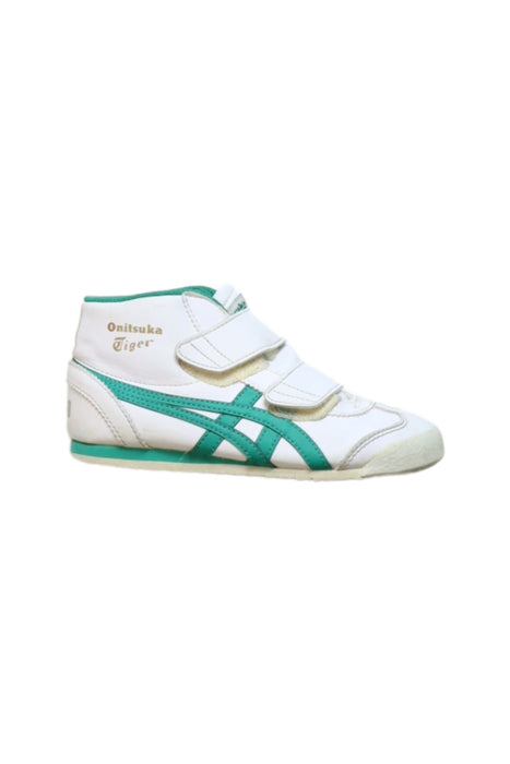 A Green Sneakers from Onitsuka Tiger in size 6T for boy. (Front View)