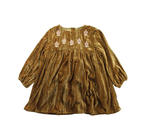 A Gold Long Sleeve Dresses from Louise Misha in size 2T for girl. (Front View)