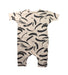 A Black Short Sleeve Rompers from Mad About Mini in size 2T for boy. (Front View)