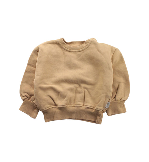 A Brown Crewneck Sweatshirts from Poudre Organic in size 2T for girl. (Front View)