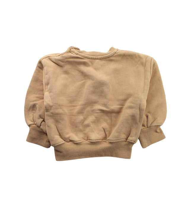 A Brown Crewneck Sweatshirts from Poudre Organic in size 2T for girl. (Back View)