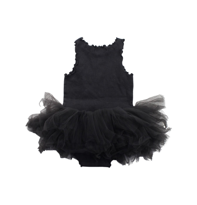 A Black Sleeveless Bodysuits from Petite Hailey in size 6-12M for girl. (Back View)