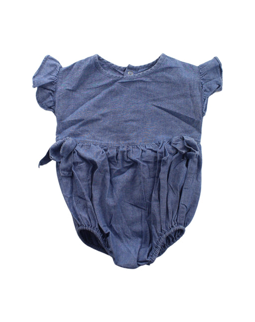 A Blue Short Sleeve Bodysuits from Lil' Lemons in size 6-12M for girl. (Front View)