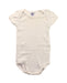 A Black Short Sleeve Bodysuits from Petit Bateau in size 6-12M for girl. (Front View)