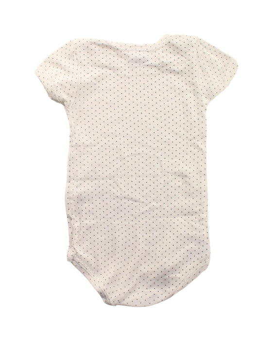A Black Short Sleeve Bodysuits from Petit Bateau in size 6-12M for girl. (Back View)