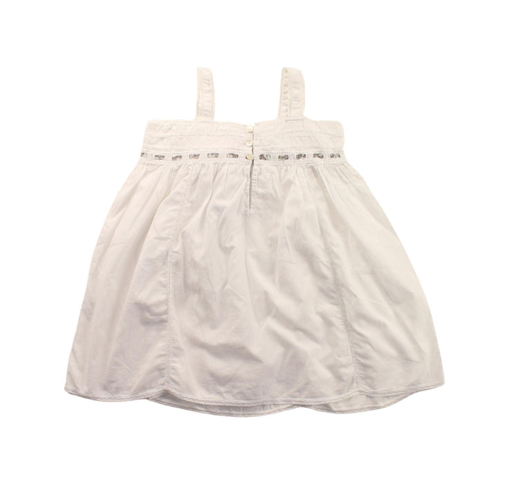 A White Sleeveless Dresses from Bonpoint in size 2T for girl. (Back View)