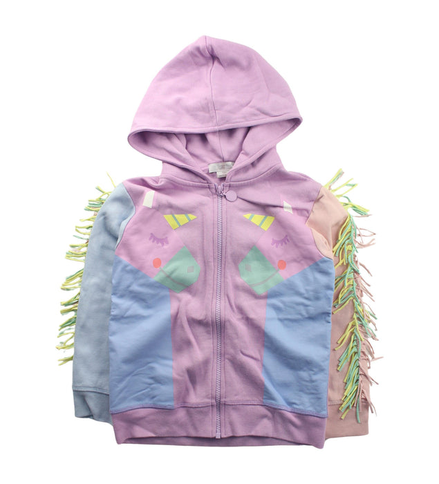 A Purple Hooded Sweatshirts from Stella McCartney in size 6T for girl. (Front View)