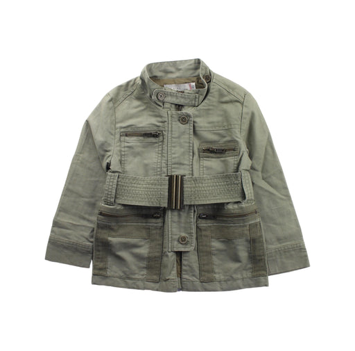 A Green Lightweight Jackets from Stella McCartney in size 4T for girl. (Front View)
