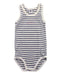 A Blue Sleeveless Bodysuits from Petit Bateau in size 2T for boy. (Front View)