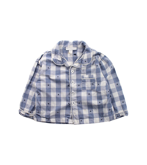 A Blue Pyjama Sets from The Little White Company in size 12-18M for boy. (Front View)
