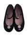 A Black Flats from Pretty Ballerinas in size 18-24M for girl. (Back View)