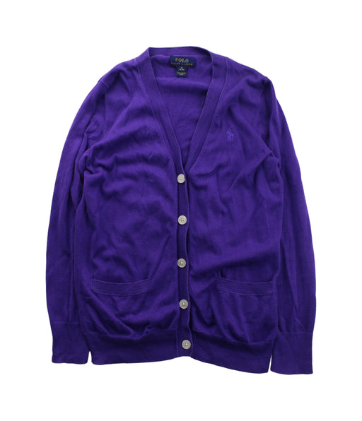A Purple Cardigans from Polo Ralph Lauren in size 8Y for girl. (Front View)