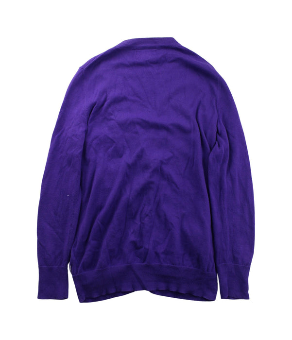A Purple Cardigans from Polo Ralph Lauren in size 8Y for girl. (Back View)