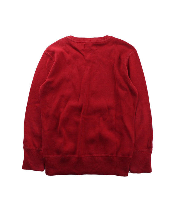 A Red Crewneck Sweatshirts from Polo Ralph Lauren in size 7Y for boy. (Back View)
