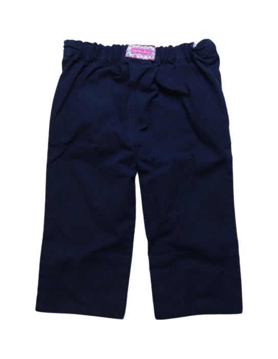 A Navy Shorts from Jojo Maman Bébé in size 4T for girl. (Back View)