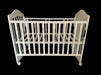 A White Cots & Cribs from LA Baby in size Newborn for neutral. (Back View)