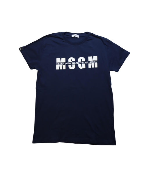 A Navy Short Sleeve T Shirts from MSGM in size 14Y for boy. (Front View)