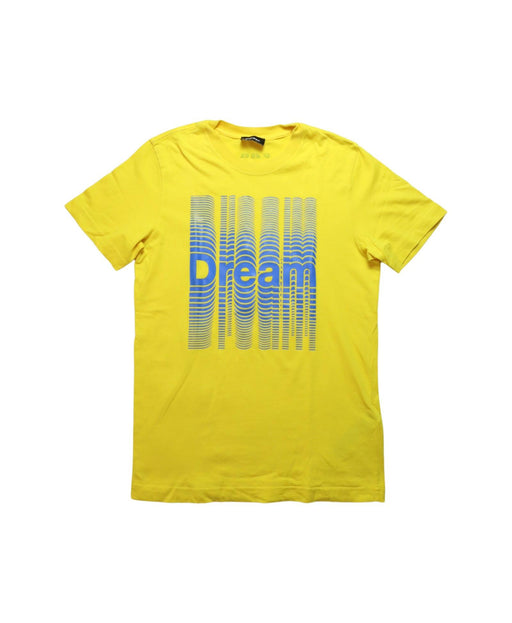 A Yellow Short Sleeve T Shirts from Diesel in size 10Y for boy. (Front View)