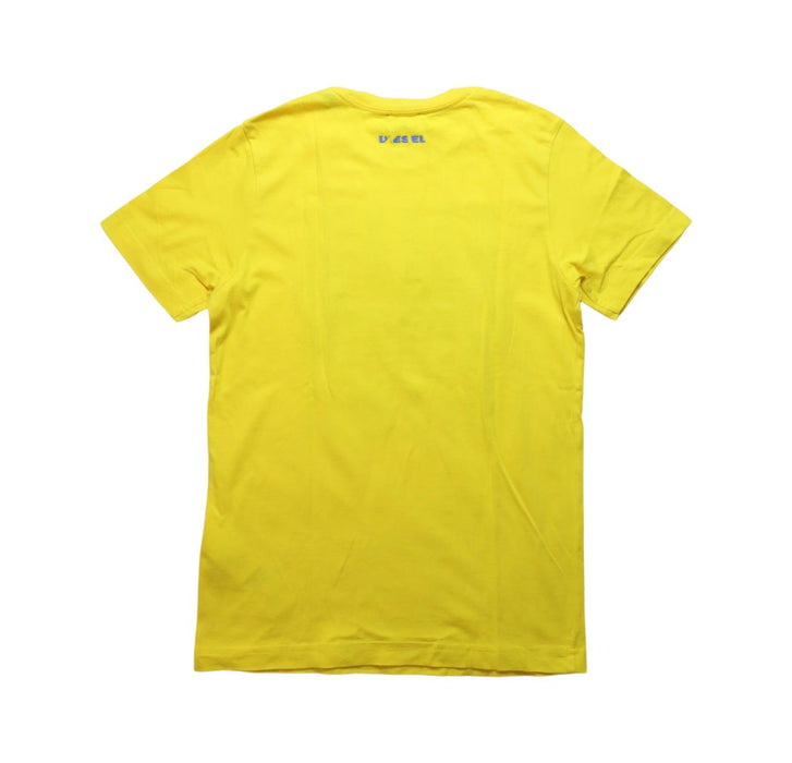 A Yellow Short Sleeve T Shirts from Diesel in size 10Y for boy. (Back View)