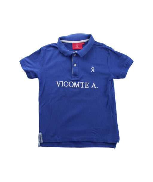 A Blue Short Sleeve Polos from Vicomte A. in size 8Y for boy. (Front View)