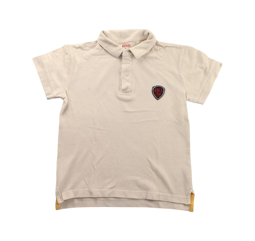 A Beige Short Sleeve Polos from La Compagnie des Petits in size 8Y for boy. (Front View)