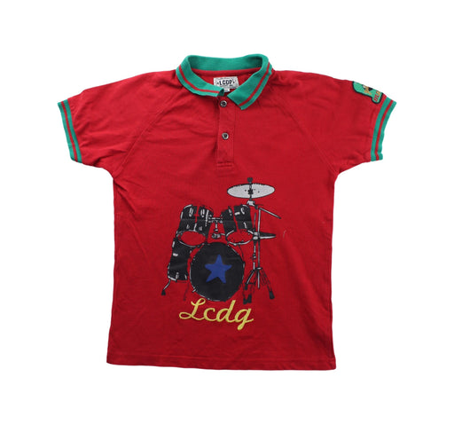 A Red Short Sleeve Polos from La Compagnie des Petits in size 8Y for boy. (Front View)