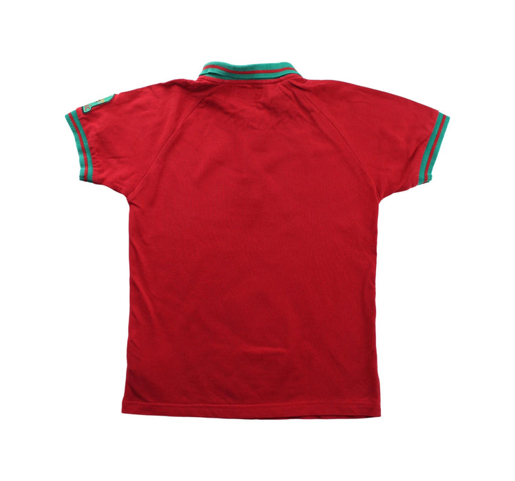 A Red Short Sleeve Polos from La Compagnie des Petits in size 8Y for boy. (Back View)