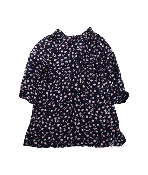 A Blue Long Sleeve Dresses from Bonpoint in size 4T for girl. (Front View)
