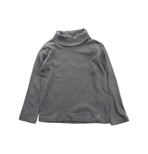 A Grey Long Sleeve Tops from Petit Bateau in size 3T for girl. (Front View)
