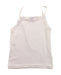 A White Sleeveless T Shirts from Petit Bateau in size 4T for girl. (Front View)