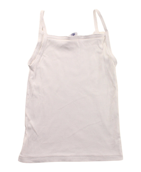 A White Sleeveless T Shirts from Petit Bateau in size 4T for girl. (Back View)