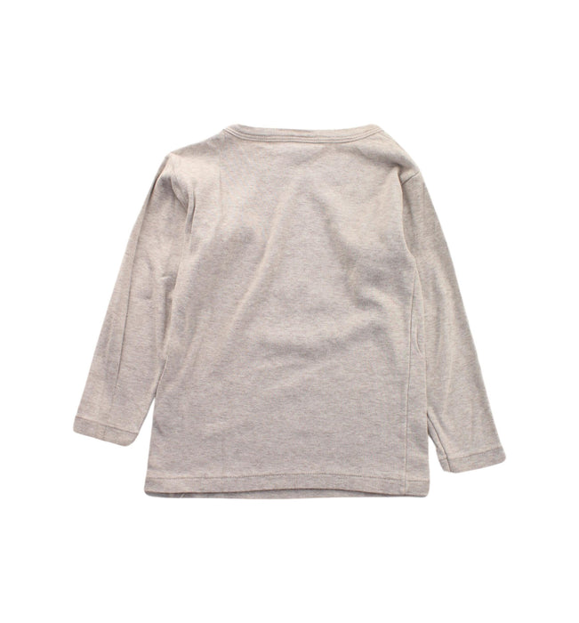 A Beige Long Sleeve T Shirts from Petit Bateau in size 4T for boy. (Back View)