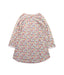 A Red Long Sleeve Dresses from Petit Bateau in size 4T for girl. (Back View)