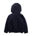 A Blue Puffer/Quilted Jackets from Petit Bateau in size 5T for girl. (Back View)