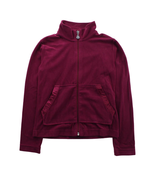 A Burgundy Lightweight Jackets from Moncler in size 10Y for girl. (Front View)